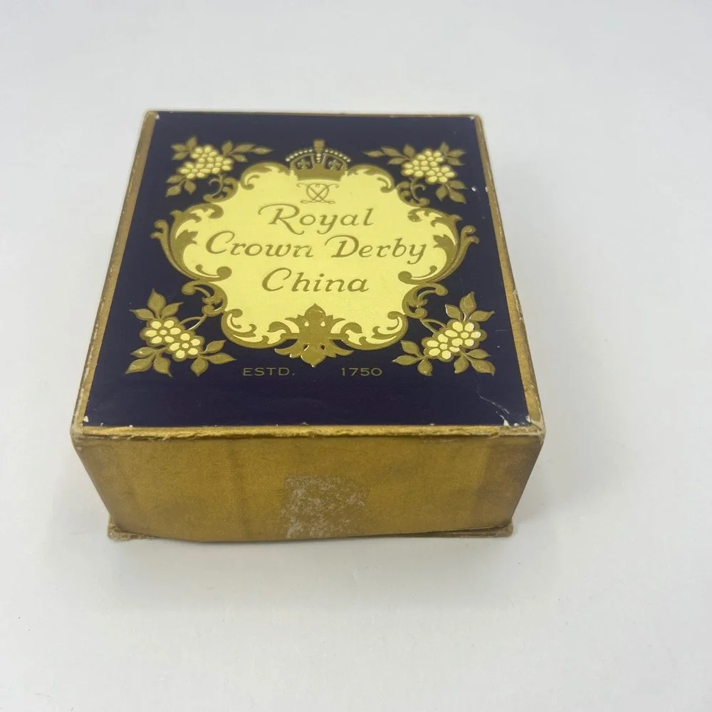 Royal Crown Derby Napkin Ring Spreader Set Cottage Posies Pink Rose Bone China